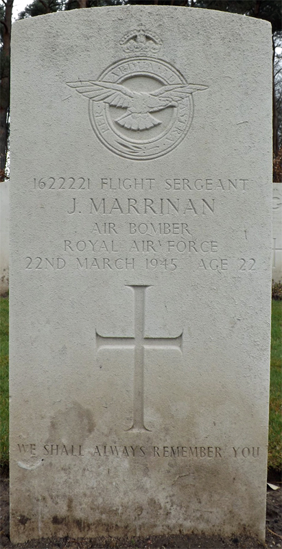 F/Sgt John Marrinan<br/><br /><br />died March 22nd, 1945